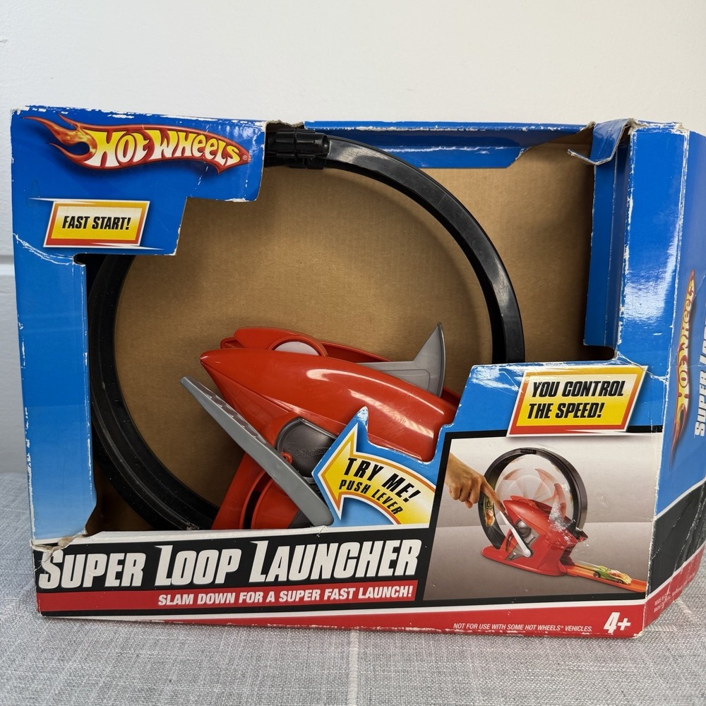 Hot Wheels 2009 Super Loop Launcher Discontinued Red Black for Hot Wheel Tracks